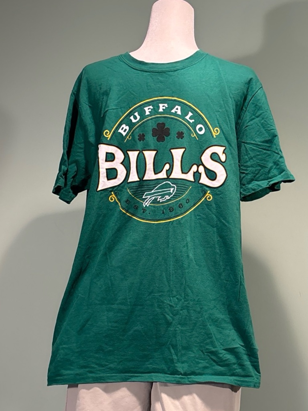 Buffalo Bills Fanatics Emerald Green Logo Tee size L